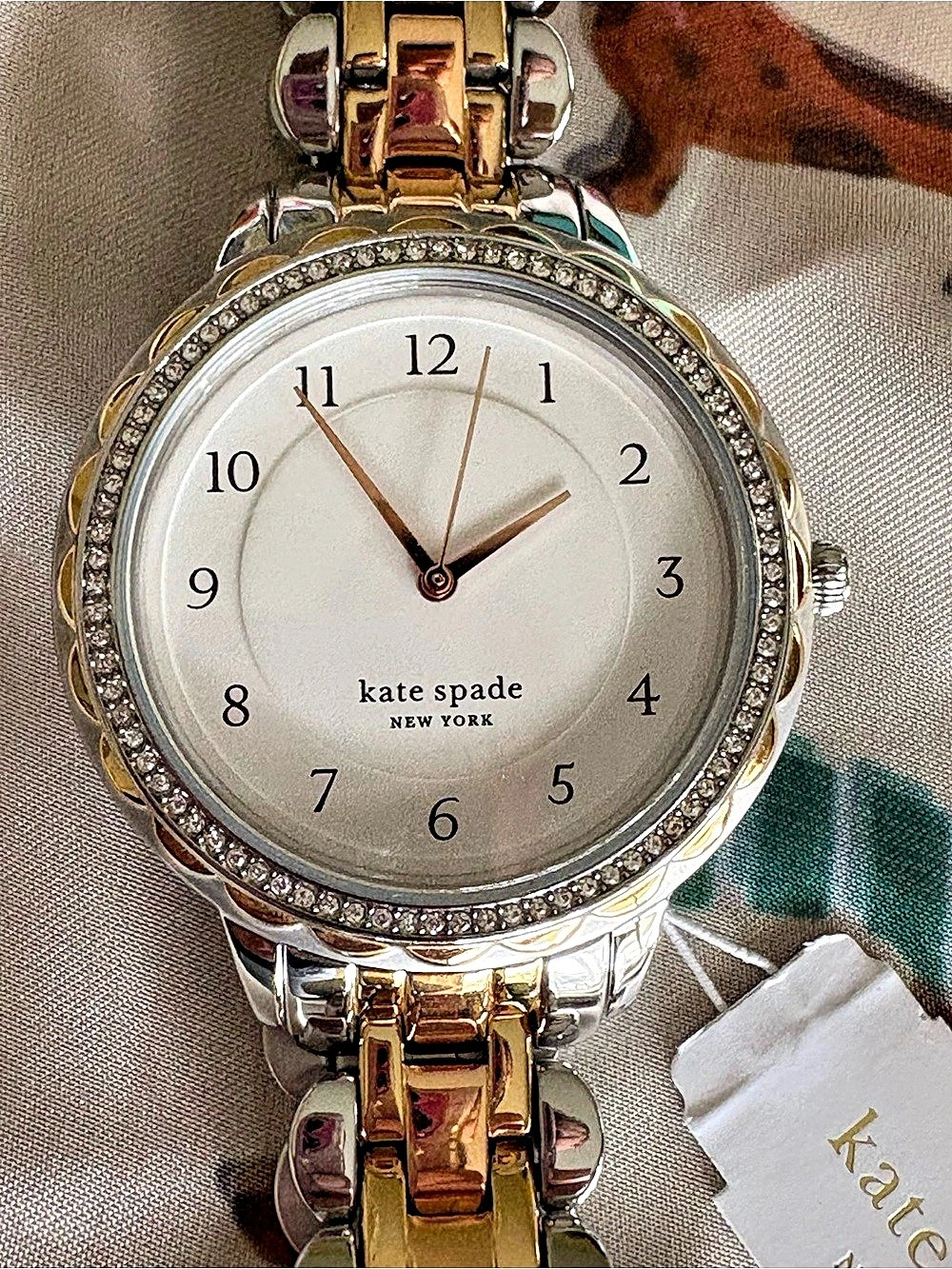 Kate Spade New York Morningside Two-Tone Crystal Watch NWT